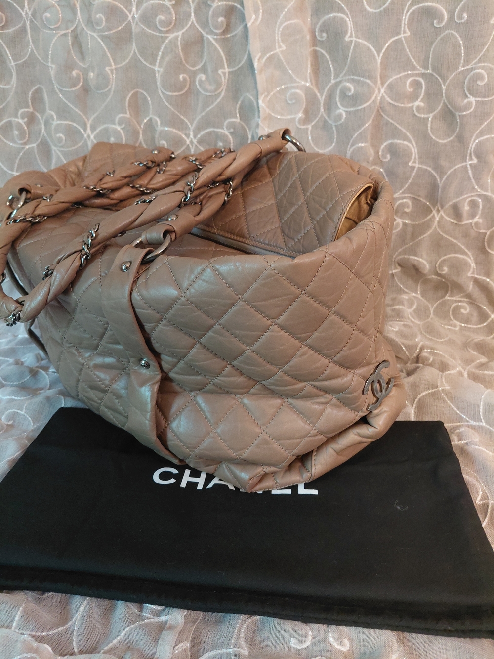 Chanel Vintage Series 11 Era Lambskin Lady Braid Travel Tote - Picture 10 of 16